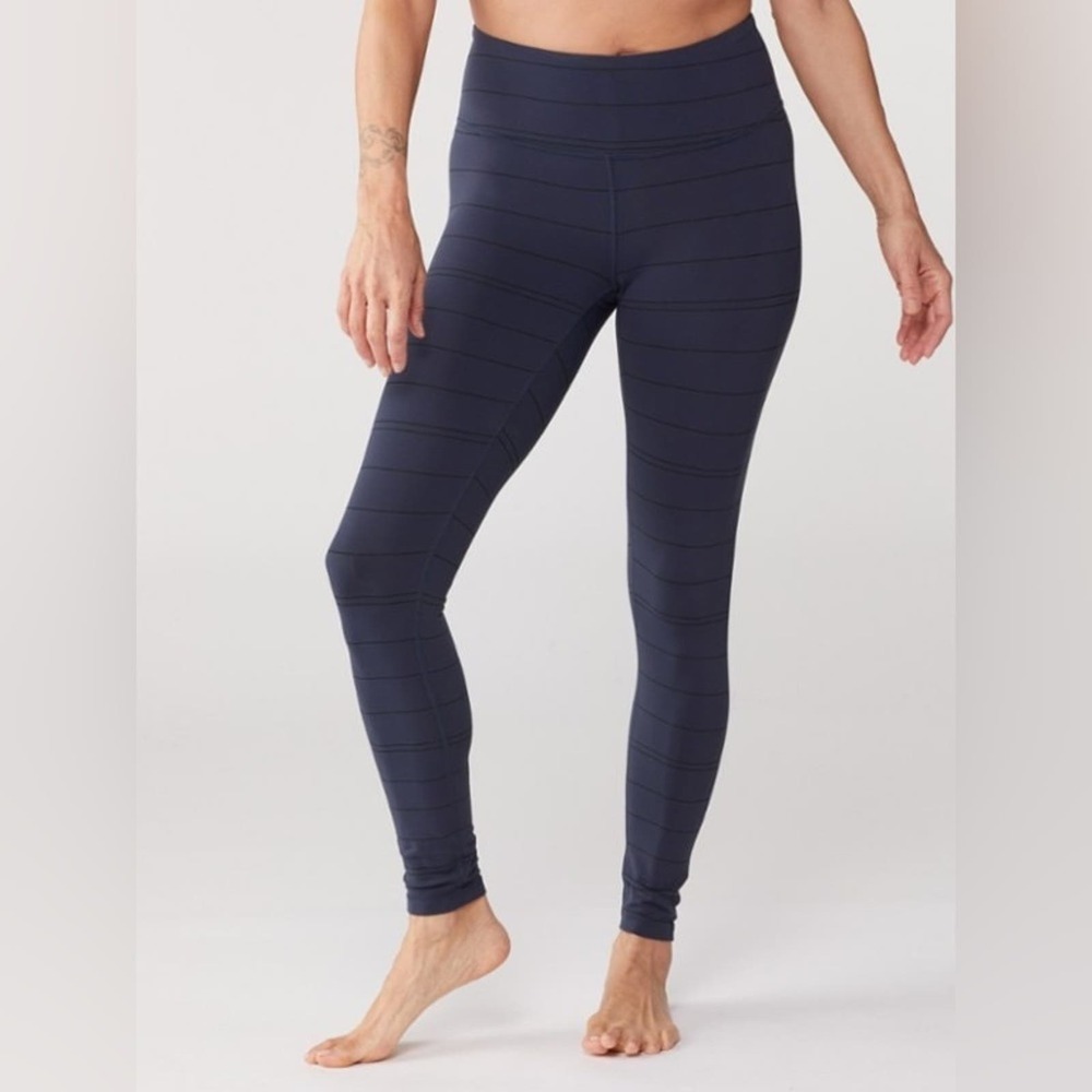 Prana Pillar Leggings Womens Nautical Stripe Size Extra Small NWT workout gym‎